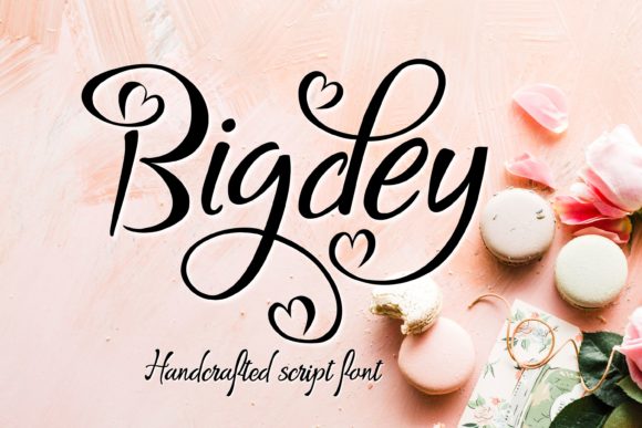 Bigdey: A Romantic Script Font for Crafters